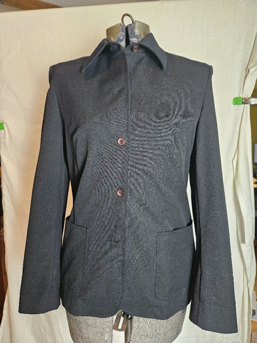 Class Vintage 1990s French/Montreal Black TEENFLO blazer size 8.